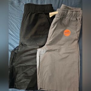 Children Place Dark Gray And Light Gray Elastic Waist Pants